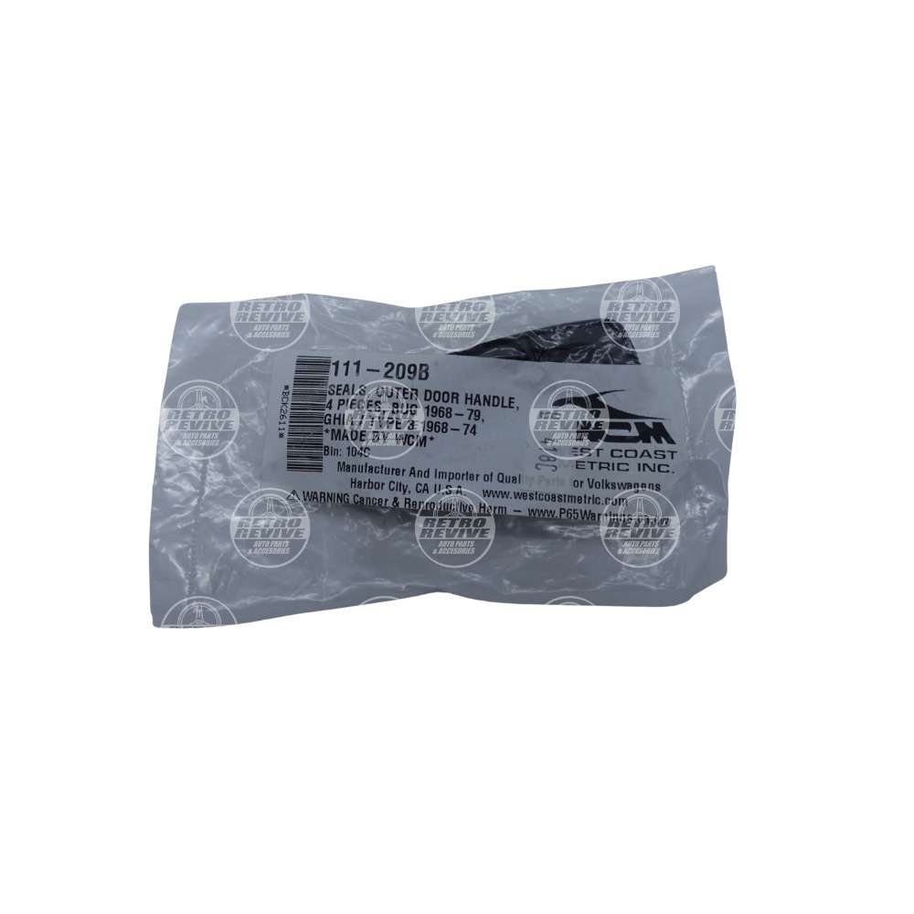 Karet Seal Gagang Pintu Luar (Set 4 pcs) – VW Beetle, Ghia, Type 3 - Image 2