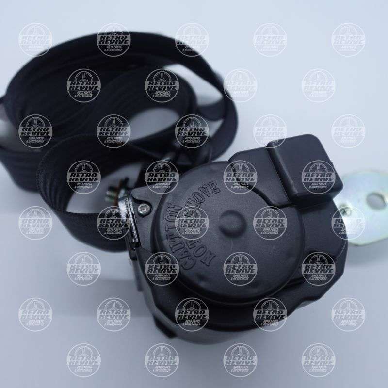 Retractable 3-Point Belt Set - Black - Image 3