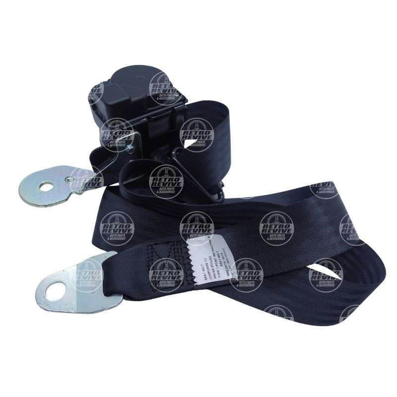 Retractable 3-Point Belt Set - Black - Image 2